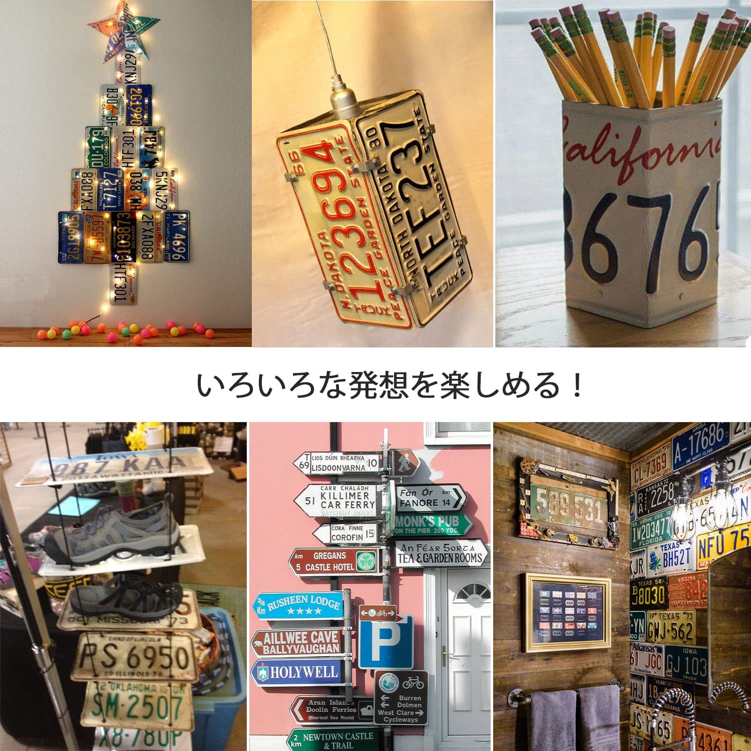 Amazon | ナンバープレート バイク 原付 ライセンスプレート ブリキ